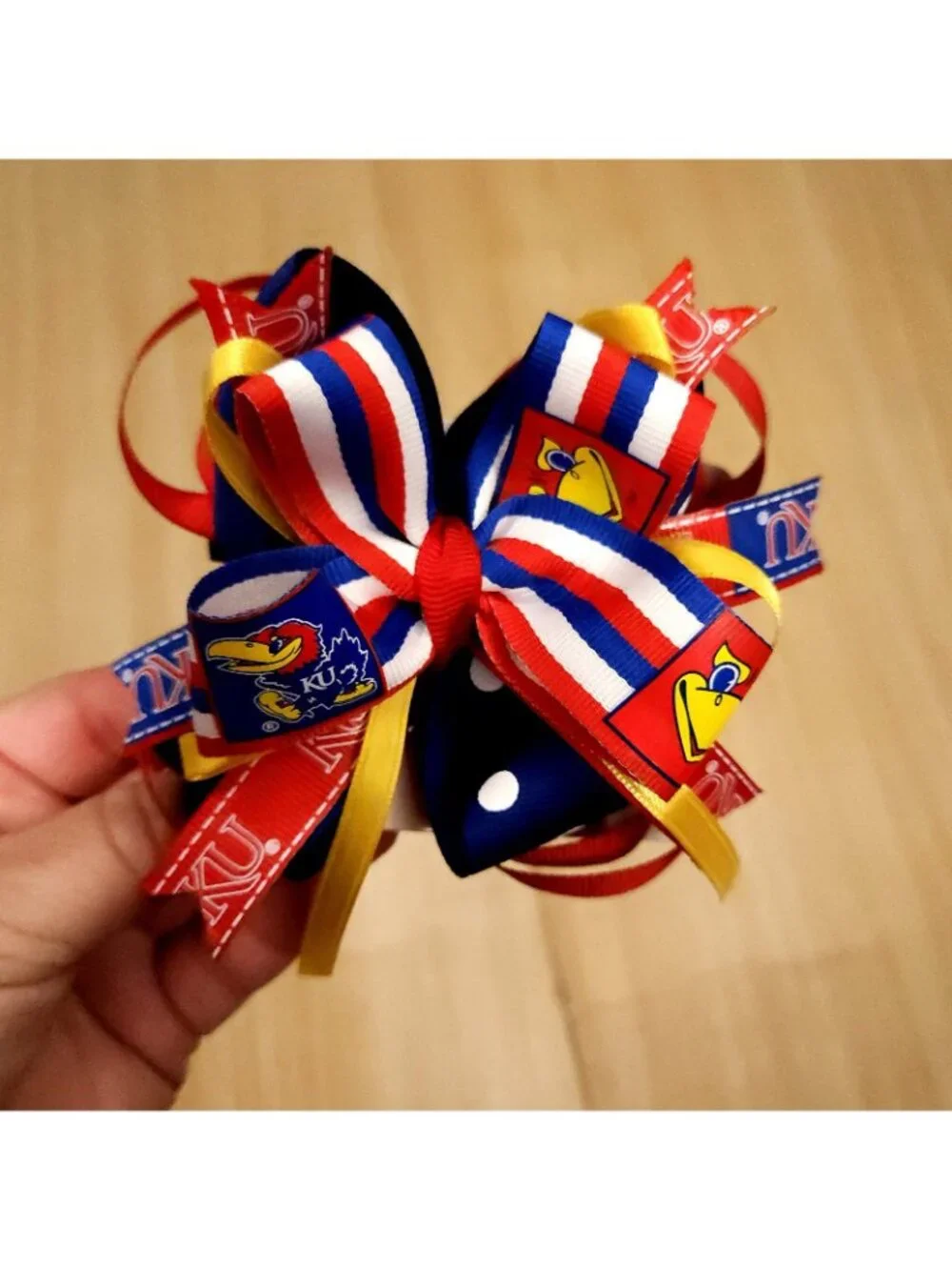 University Of Kansas New Girl's Hair Bow